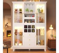 PUGSDRLY Vitrine en Verre Salon,Buffet Haut Cuisine,Buffet Salle a Manger