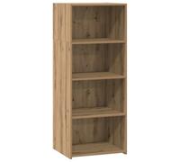 PUGYNBK Buffet haut chêne Artisan 50 x 41 x 124 cm Highboard moderne | Bois élaboré résistant, étagères flexibles, polyvalent comme armoire ou présentoir, style contemporain, nettoyage facile