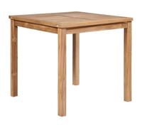PUGYNBK Ensemble salle à manger en bois massif teck 5 pièces, 1 table et 4 chaises | Finition à base d'eau, épaisseur de la table 3 cm, pieds 5 x 5 cm, résistant aux intempéries, usage intérieur et extérieur