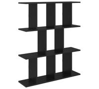 PUGYNBK Étagère murale chêne noir 80 x 20 x 96 cm | Bois de qualité, montage mural, peu encombrant, nettoyage facile, pour salon
