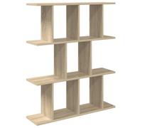 PUGYNBK Étagère murale chêne Sonoma 80 x 20 x 96 cm | Bois de qualité, montage mural, rangement polyvalent, style minimaliste, nettoyage facile
