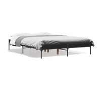PUGYNBK Structure de lit en bois d'ingénierie et métal 120 x 200 cm | Sommier à lattes robuste, pieds métalliques stables, matelas non inclus