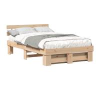 PUGYNBK Structure de lit en bois massif de pin 120 x 200 cm | Sommier à lattes, sans sommier, montage facile, design moderne, convient pour plusieurs matelas