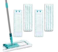 puiaxod Lot de 4 Serpillières de Rechange Compatibles avec Leifheit Profi XL Micro Duo et Cotton Plus - Housse de Balai 42 cm en Microfibre pour Carrelage, Parquet, Stratifié - 47 x 16,5 cm