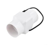 Puissant ventilateur de conduit 12 V 50 mm extracteur en ligne pour salle de bain cuisine booster d'air faible bruit 36 m³/h Noir (Blanc 60 mm)