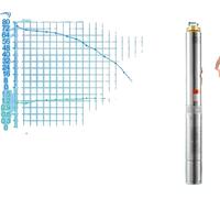 Puits à pompe submersible, puissance 370 W, hauteur de refoulement maximale 50 m, 750 W intégré