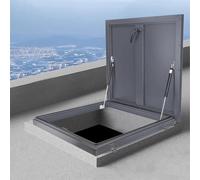 Puits De Lumière Pour Toit Plat Avec Poignée De Verrouillage Interne, Couvercle De Puits De Lumière Hydraulique Anti-pincement, Adapté À Un Usage Résidentiel/industriel(Gray,650 * 650mm)
