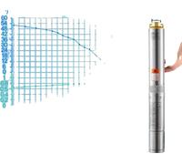 Puits de pompe submersible, puissance 370 W, hauteur de refoulement maximale 50 m, 370W incorporés