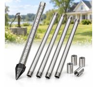 Puits D'irrigation De Jardin, Kit D'approvisionnement En Eau Extérieur | Point D'entraînement En Fonte, Accouplements Lourds, Capuchon De Marteau, For Sol Meuble Et Sableux(3+1kit)