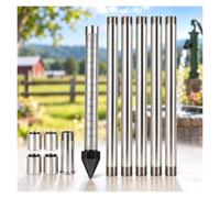 Puits D'irrigation De Jardin, Kit D'approvisionnement En Eau Extérieur | Point D'entraînement En Fonte, Accouplements Lourds, Capuchon De Marteau, For Sol Meuble Et Sableux(5+1kit)