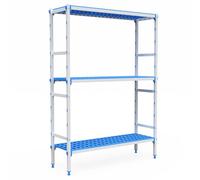 Pujadas Rayonnage Aluminium 3 Niveaux Compatible Bac GN 1/1 - L 4710 à 5830 mm