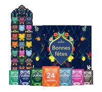 Pukka Calendrier de l'Avent Thé Bio & Infusions, 24 Sachets - Idée cadeau adulte, thés verts et tisanes bio, idéal amateur de thé, ingrédients certifiés bio