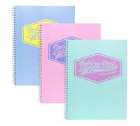 Pukka Pad Lot de 3 bloc-notes pastel A4