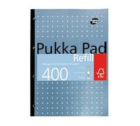 Pukka Pad, recharge A4, 400 pages (les couleurs peuvent varier).