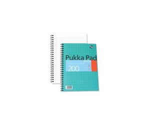 Pukka Pads Réf Jm018 Cahier Reliure Intégrale Ligné Avec Marge Et Perforé 4 Trous 80 G/M 200 Pages A4 Lot De 3 Import Royaume Uni
