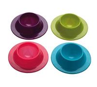 PULABO 4 Pcs Silicone Coquetiers En Design Moderne Supports Set Servant Cuisine Oeufs Bouillies Petit Déjeuner Couleur Aléatoire de Haute Qualité durable