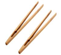 PULABO Pinces à grille-pain en bambou naturel de cuisine Clip en bambou pour aliments Pinces à toast Clip de cuisine 18 cm 2 pièces d'excellente qualité abordable
