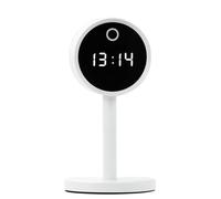 Puleuroy Réveil Caméra HD 1080P Vision Nocturne Détection de Mouvement Portable Surveillance de Sécurité à Domicile WiFi Horloge Caméra IP