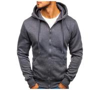 Pull à Capuche Hiver pour Homme - Veste zippée à Capuche Sweat à Capuche Longue