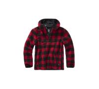 Pull Brandit Teddyfleece Worker Rouge/NoirXL Rouge,Noir