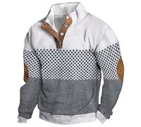 Pull Camionneur Homme Travail, Sweat-Shirt Homme sans Capuche Col Roulé Demi-Zip avec Impression NuméRique 3D pour Tenue DéContractéE Hiver 2024 Mode Confortable