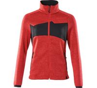 Pull-over en tricot avec fermeture éclair rouge trafic/noir, taille XS MASCOT 18155-951-20209