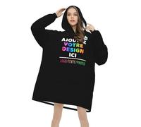 Pull Plaid Personnalisée Unisexe - Sweat Plaid Homme Personnalisable avec Photo Texte Logo, Pull Couverture pour Anniversaire, Noël, Saint-Valentin, Cadeau Unique pour Adulte Amis Famille Couples
