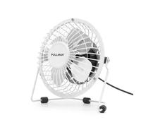 Pullman - Mini Ventilateur De Bureau Usb - Portable, Léger, Orientable - En Métal Blanc