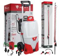 PULMIC Kit Premium Pulvérisateur Électrique 35L + Lance Télescopique 5m, 4 Bar, Tuyau 6m, Autonomie 7h. pour Nettoyage de Toits (Pulverisateur 35 litres + Lance télescopique 5 m)
