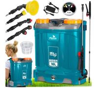 Pulvérisateur à batterie avec mélangeur - Plonos - 16 l - Batterie 12 V 8 Ah - Durée de fonctionnement 9 h