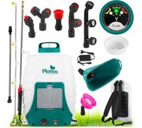 Plonos Rechargeable Pulvérisateur À Pression Sac À Dos Capacité 18 L Rechargeable 8 Ah Lance 4 Buse 8 Buses Amovibles
