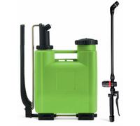 Pulvérisateur à dos de 12 litres, vert, avec démarrage manuel, régulateur de pression et pompe en résine Garden
