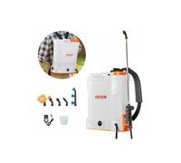 Pulvérisateur à Dos Électrique à Batterie 12 L, Réglable 0-6,2 bar, avec 2 Lances, 5 Buses, Batterie 18 V 2 Ah
