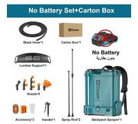 Pulvérisateur à dos électrique - Arroseur de jardin 20 litres - 100 PSI / 6,9 bar - Compatible avec batterie 18V - Pour jardin et pelouse - Sans batterie ni chargeur
