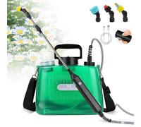 Pulvérisateur à dos électrique de 5 litres - Pulvérisateur de jardin rechargeable - Haute pression - 3 buses de brumisation - Portable - Plastique ABS - Pour l'arrosage du jardin