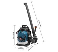 Pulvérisateur à dos, moteur à essence 4 temps - Puissance de 2,6 kW - Cylindrée du moteur : 75,6 cc