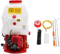 Pulvérisateur à dos pour jardin - Essence TU26 - Volume ≤20 l - Réservoir 1,1 l - Pistolet pulvérisateur réglable - Lance 53 cm - Tube d'extension 60 cm - Rapport de mélange 20–25:1 - Rouge
