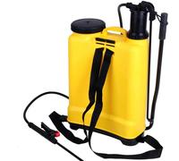 Pulvérisateur à dos pour jardin - Pulvérisateur herbicide - Réservoir de 16 litres - Buse réglable - Avec lance - En plastique - Jaune