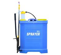 Pulvérisateur à main - Pulvérisateur à dos - Capacité de 16 litres - Lance en fibre de verre - Buse robuste - Régulateur de pression - Bretelles réglables et rembourrées - Couleur : bleu