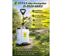 Pulvérisateur À Pompe Zipper ZI-DS2V-Akku, Bouteille De Pulvérisation, 15 L