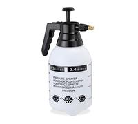 Pulvérisateur à Pression, Lot de 2, Bouteille pulvérisation, Pompe, buse Laiton réglable 1,5 L, Plante Jardin, Noir