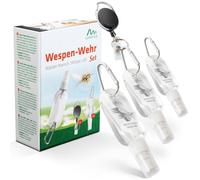 Pulvérisateur anti-guêpes portable - Gardigo - Lot de 3 - Transparent - Avec mousqueton - Clip à rouleau 65 cm