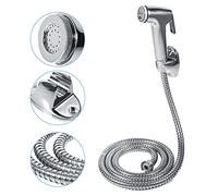 Pulvérisateur de Bidet à Main Multifonctions, Douchette WC en Acier Inoxydable avec Support de Tuyau pour Toilette