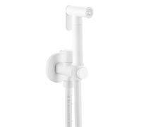 PulvéRisateur De Bidet à Main Pour Toilette Blanc Kit Douchette Wc Suspendu Douchette Toilette Wc Suspendu Pistolet WC Universel Blanc tuyau En Acier Inoxydable