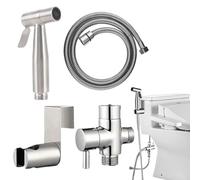 Pulvérisateur de bidet autonettoyant avec pression d'eau réglable | Douchette pour salle de bain - Pour toilettes - Portable - Nettoyage des enfants - Couches en tissu - Pour la maison et la