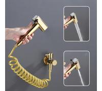 Pulvérisateur de Bidet Double Mode 22cm Alliage de Zinc(Gold) | Double mode jet, alliage de zinc , finition argent, gris, pour idéal intime