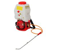 Pulvérisateur de jardin à dos - Pulvérisateur haute pression - Moteur à essence 25,4 ccm - Réservoir jusqu'à 20 litres - Portée de pulvérisation de 2 à 7,4 mètres - Tige d'extension de 60 cm avec 3 la