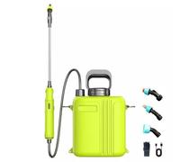 Pulvérisateur de jardin électrique à piles 6 L, 2026 avec 3 puissances de pulvérisation réglables, indicateur de batterie, 3 buses de pulvérisation, poignée rechargeable par USB et baguette