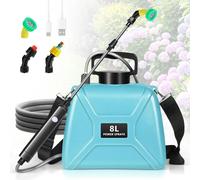 Pulvérisateur de jardin - Pulvérisateur à batterie - Pulvérisateur électrique à dos de 8 l - Rechargeable via USB - Pompe automatique - Pistolet pulvérisateur - PVC