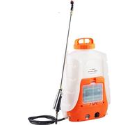 Pulvérisateur de jardin - Pulvérisateur d'extérieur - pour le désherbage et le nettoyage - buse réglable - réservoir de 15 litres - blanc et orange
